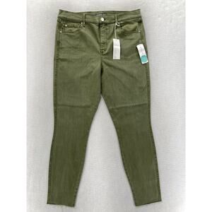 Anthropologie Level 99 Meela High‎ Rise Skinny Jeans Women's 32 Green Denim NWT